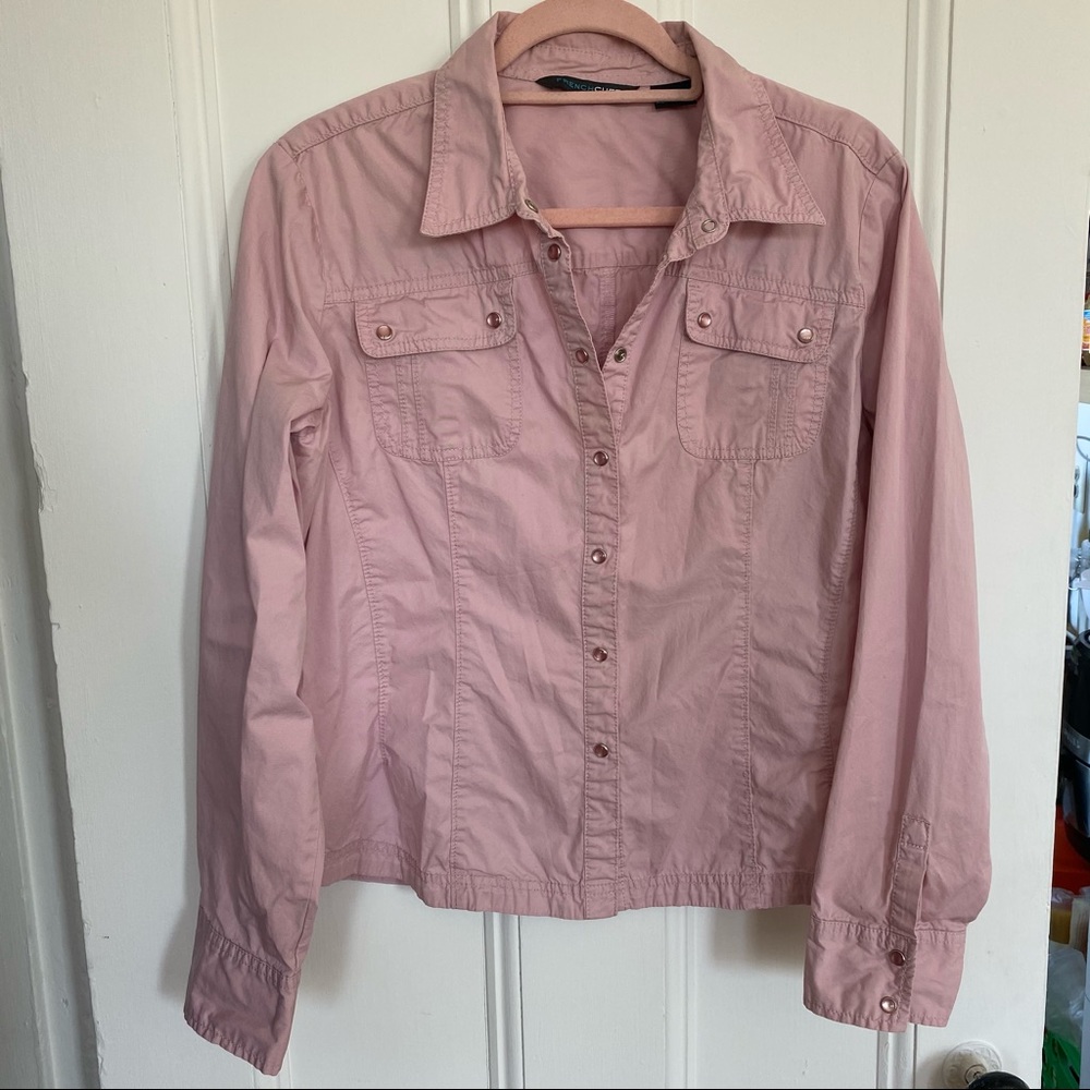 Pink y2k button up
